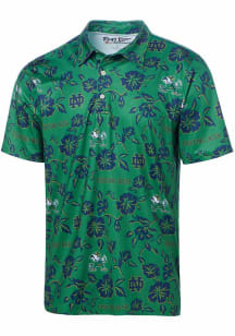 Reyn Spooner Notre Dame Fighting Irish Mens Green PUA Short Sleeve Fashion Polo