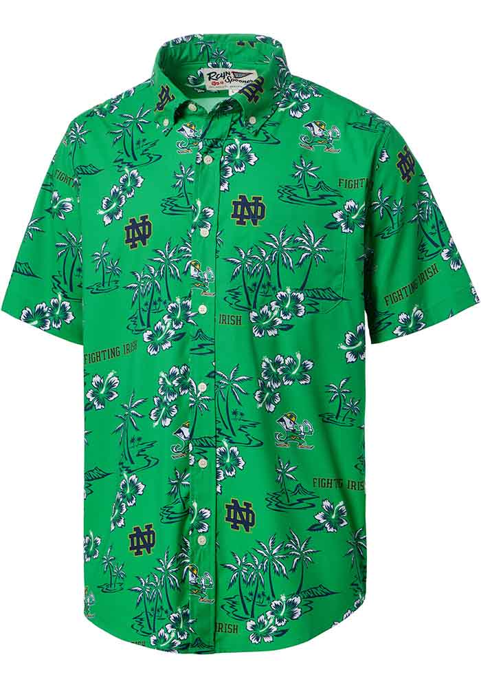 Notre Dame Fighting Irish Mens Reyn Spooner Short Sleeve Kekai Button