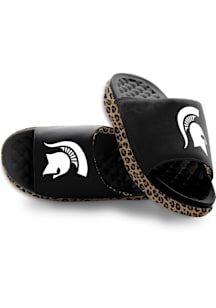 Michigan State Spartans Black Cheetah Dip Womens Shoes