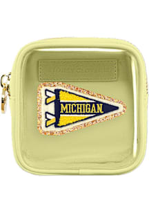 Mini Pouch Front Michigan Wolverines Womens Clear Tote - Yellow
