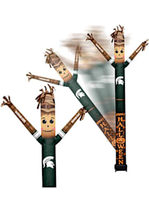 Michigan State Spartans Black Outdoor Inflatable Scarecrow team color and team logo