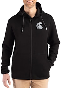 Cutter and Buck Michigan State Spartans Mens Black Epic Comfort Full Zip Light Weight Jacket