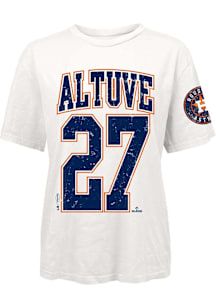 Jose Altuve Houston Astros Womens White Oversized Player T-Shirt