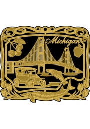 Michigan MI Bridge Brass Ornament