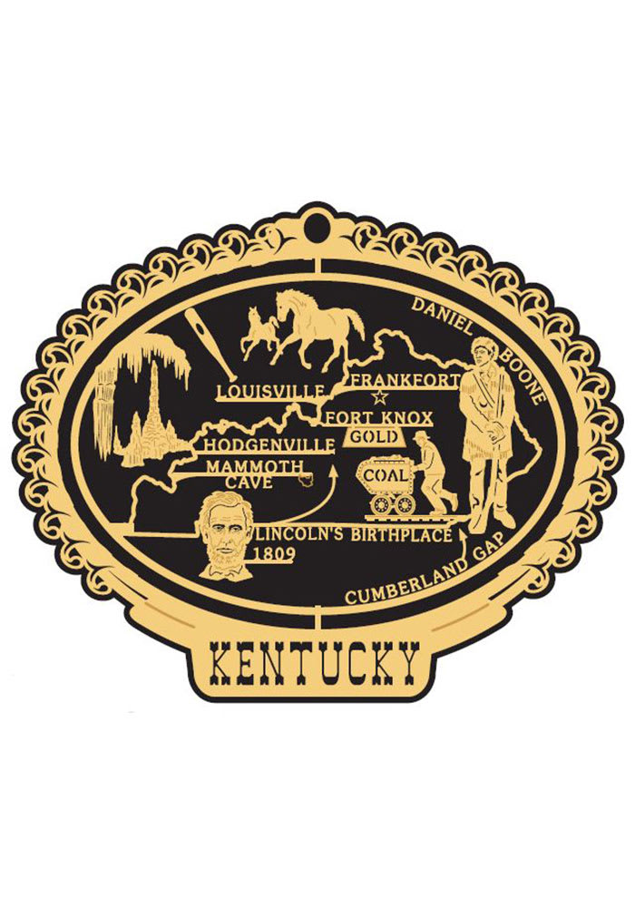 Kentucky Colored Map Ornament