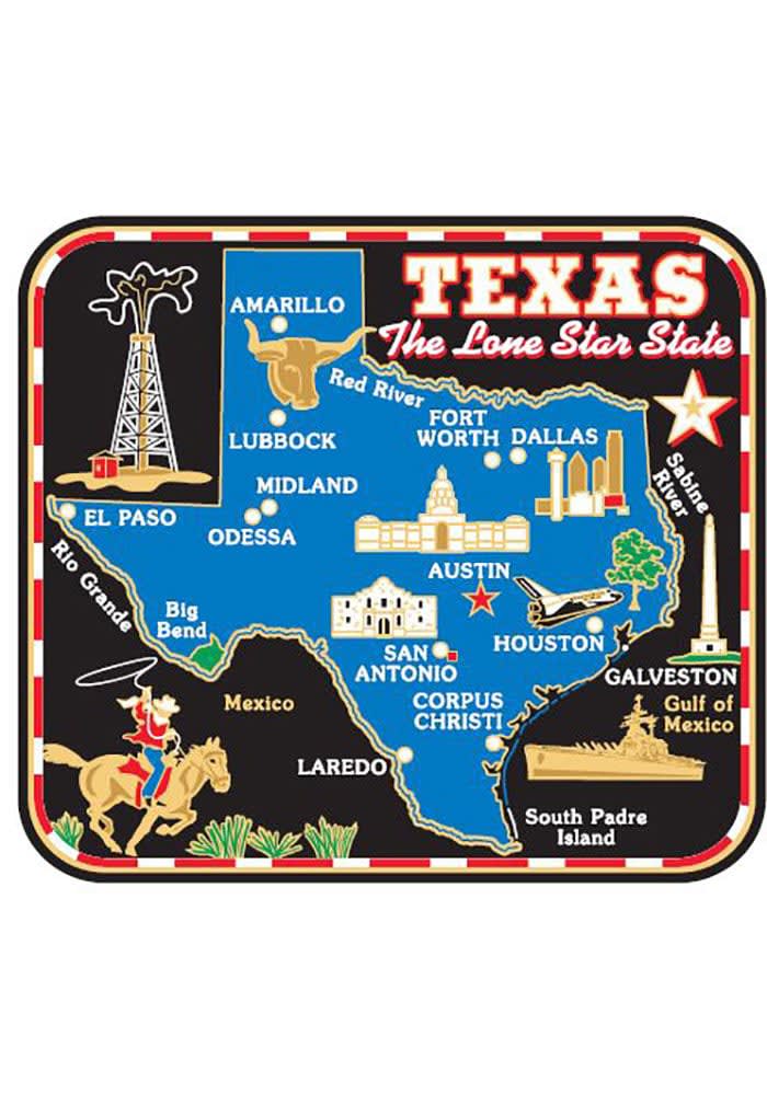 Texas Colored Map Magnet - BLUE