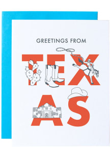Texas State Font Design Postcard