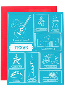 Texas State Icons Design Postcard