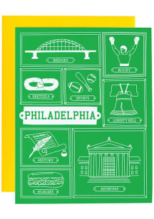 Philadelphia City Icons Design Postcard