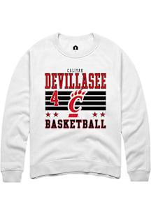 Caliyah DeVillasee Cincinnati Bearcats Mens White NIL Striped Player Crew