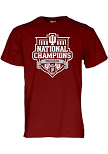 Blue 84 Indiana Hoosiers Crimson 2025 College Football National Champions Official Team Logo Short..