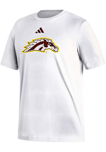 Adidas Western Michigan Broncos White Primary Bronco Short Sleeve T Shirt