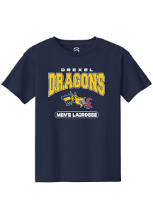 Youth Drexel Dragons Navy Blue Summit Sportswear Lacrosse Short Sleeve T-Shirt