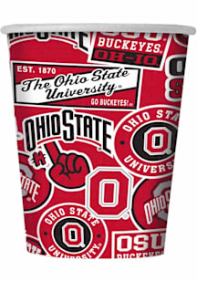 Red Ohio State Buckeyes 12oz 25pk Disposable Cups