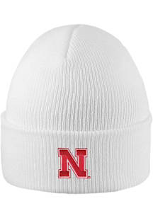 LogoFit Nebraska Cornhuskers White Northpole Cuffed Mens Knit Hat