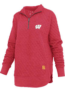 Womens Wisconsin Badgers  Pressbox  Qtr Zip
