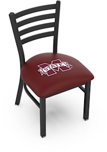 Mississippi State Bulldogs Stationary Black Wrinkle Finish Pub Stool - Black