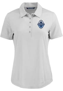 Cutter and Buck Vancouver Whitecaps FC Womens Grey Coastline Eco Short Sleeve Polo Shirt