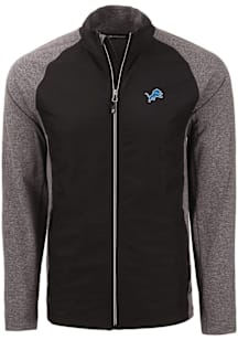 Cutter and Buck Detroit Lions Mens Black Adapt Eco Big and Tall Light Weight Jacket