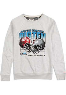 Homefield Big Ten Mens Ash 2025 Championship Head to Head Helmet Long Sleeve Fashion Sweatshirt