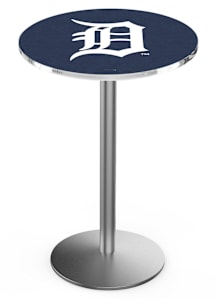 Detroit Tigers Stainless Round Base Pub Table
