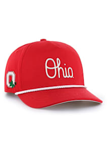 47 Ohio State Buckeyes Rope Side Patch Hitch Adjustable Hat - Red