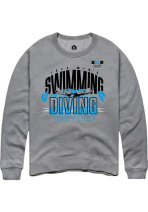 Mens Big Ten Graphite Rally 2025 Mens Swimming &amp; Diving Championship Crew Sweatshirt