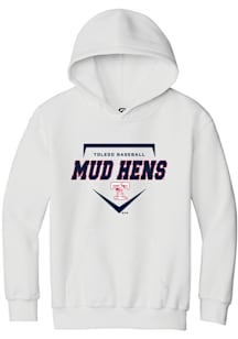 Summit Sportswear Toledo Mud Hens Youth White Homeplate Long Sleeve Hoodie