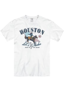 Houston White Let's Rodeo Short Sleeve T Shirt