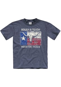 Houston Youth Blue Texas Flag Short Sleeve Fashion T-Shirt