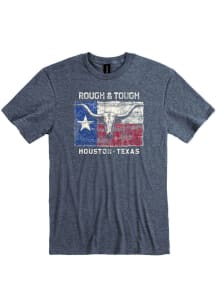 Houston Blue Texas Flag Short Sleeve T Shirt