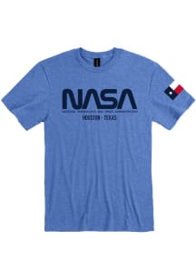 Houston Blue NASA Wordmark Short Sleeve Fashion T Shirt