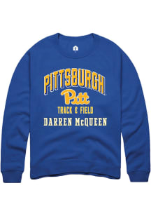 Darren McQueen Rally Mens Blue Pitt Panthers NIL Arch Logo Player Crew