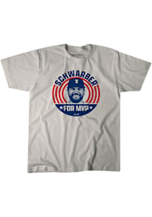 Kyle Schwarber Philadelphia Phillies White MVP Short Sleeve Fashion Player T Shirt