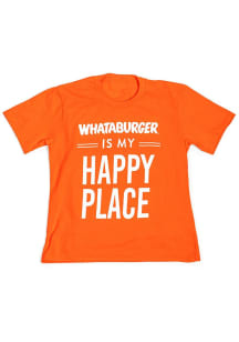 Whataburger is My Happy Place Youth Orange Short Sleeve Fashion T-Shirt