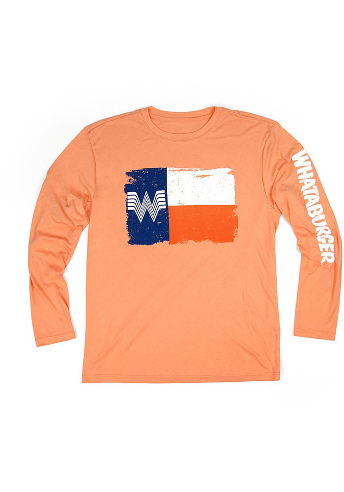 Texas Orange Flag Long Sleeve T Shirt