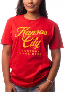 Cherry Sports Gear Kansas City Red Legends Made MOSCA Short Sleeve Fashion T Shirt