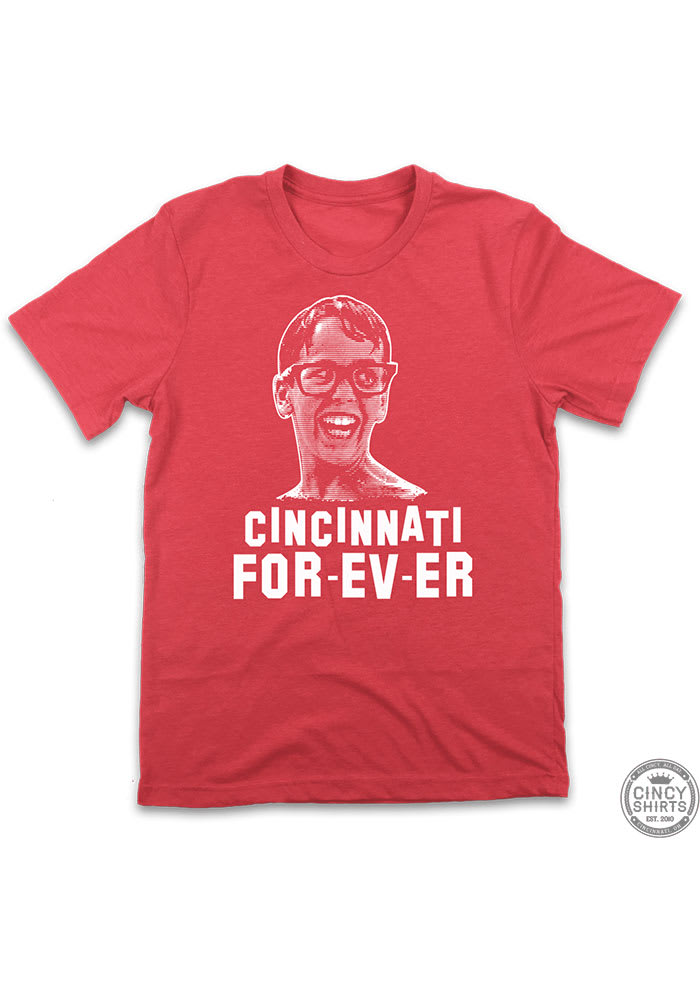 Cincy Shirts Cincinnati Red For-Ev-Er Short Sleeve Tee