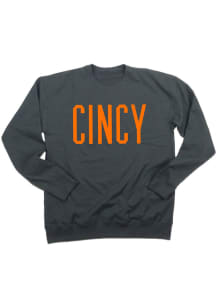 Cincy Shirts Cincinnati CINCY Black Long Sleeve Crew