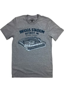Detroit Tigers Grey Briggs Stadium Short Sleeve Fashion T Shirt