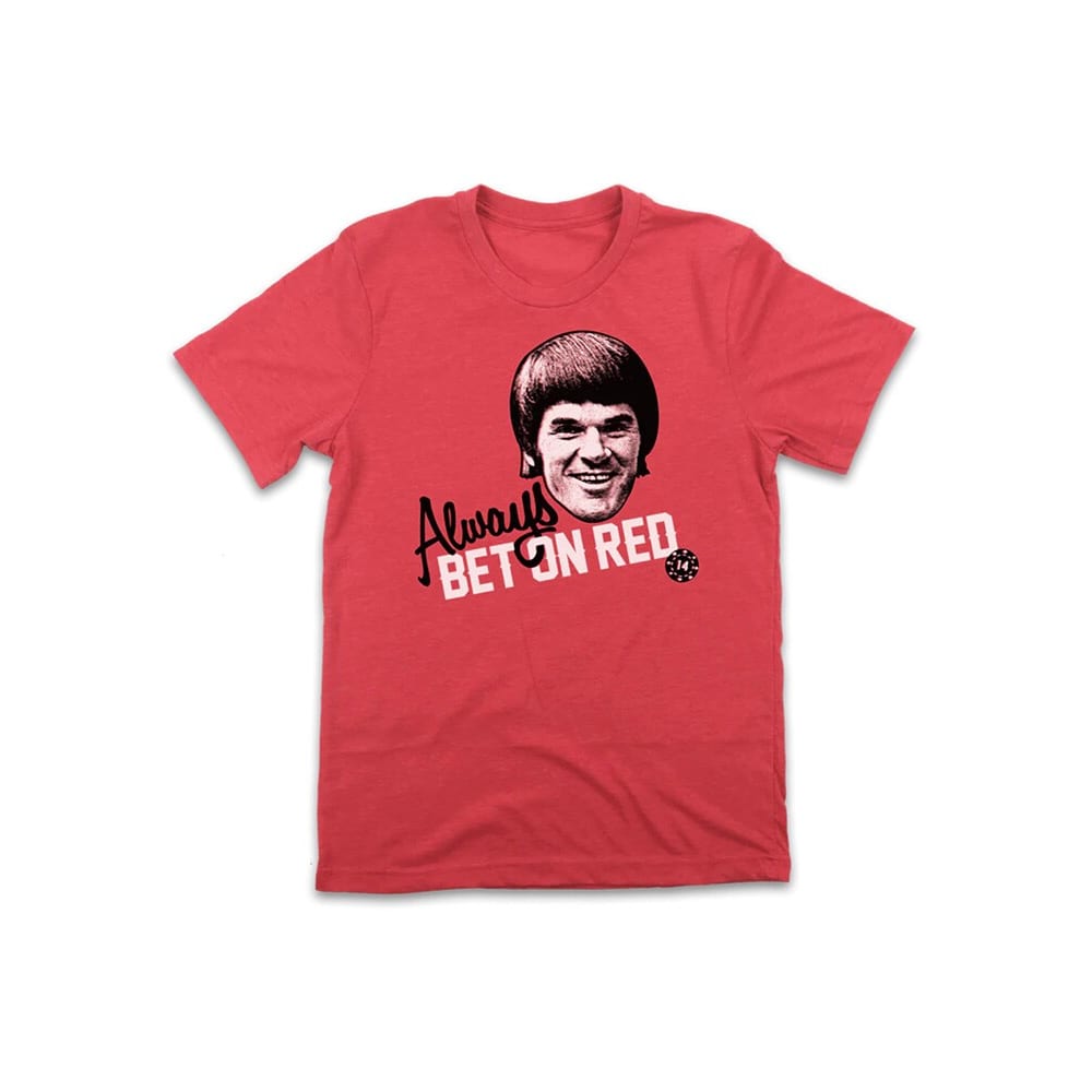 Pete Rose Cincinnati Reds Red Always Bet on Red Short Sleeve Fashion Player T Shirt