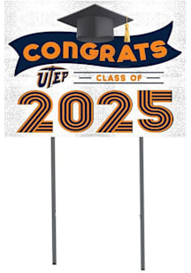 UTEP Miners KH Sports Fan 18x24 Yard Sign with Stakes Class of 2025 Yard Sign - White