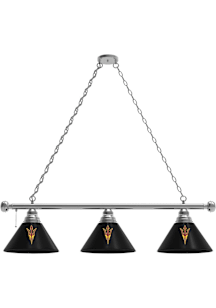 Arizona State Sun Devils Pitchfork 3 Shade Silver Billiard Lamp