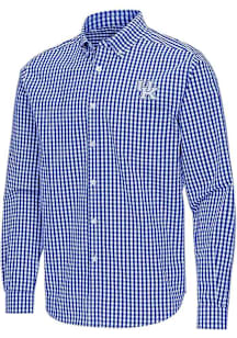 Antigua Kentucky Wildcats Mens Blue Ellis Long Sleeve Dress Shirt