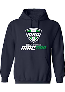 Summit Sportswear MAC Mens Navy Blue Primary Logo over wordmark Long Sleeve Hoodie