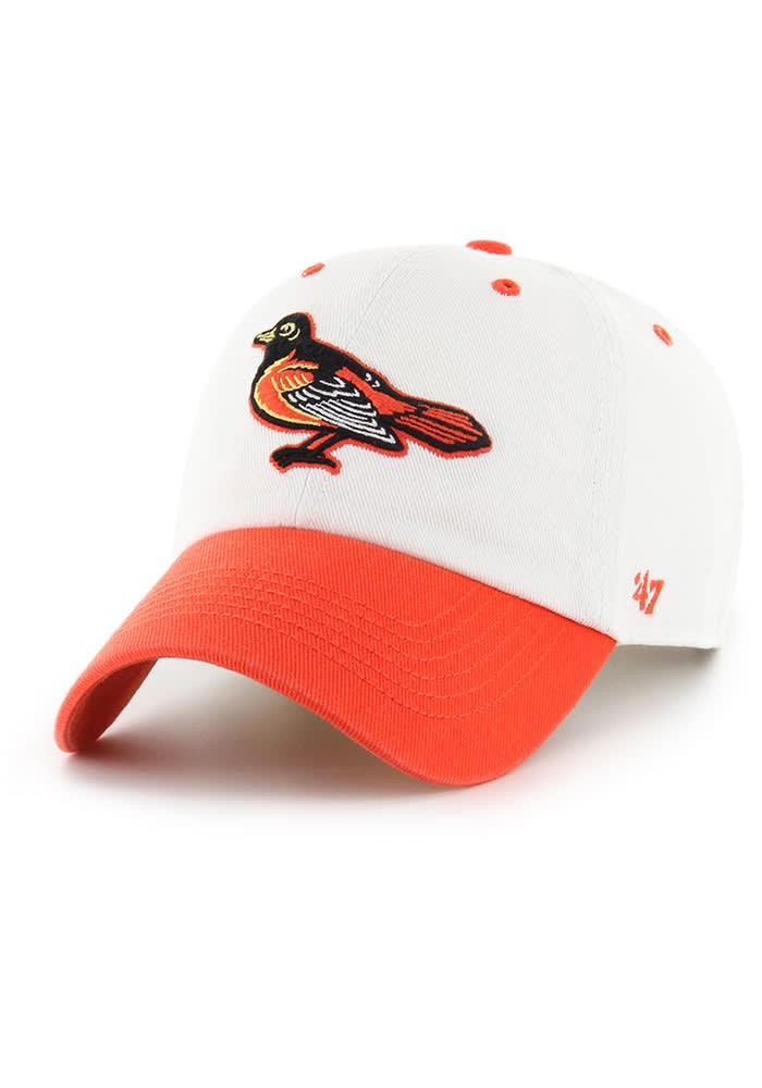 47 Baltimore Orioles White Double Header Diamond Clean Up