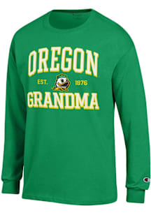 Champion Oregon Ducks Green Est. Date Grandma Jersey Long Sleeve T Shirt