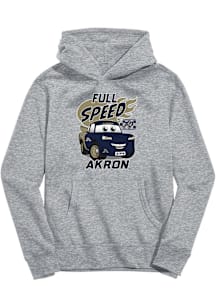 Vive La Fete Akron Zips Youth Grey Full Speed Long Sleeve Hoodie