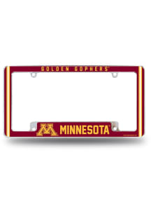 Maroon Minnesota Golden Gophers All Over Chrome License Plate Frame