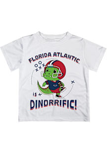 Vive La Fete Florida Atlantic Owls Infant Dino-Riffic Short Sleeve T-Shirt White
